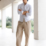 Jude Relaxed Linen Trousers - Tan