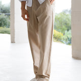 Jude Relaxed Linen Trousers - Tan