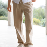 Jude Relaxed Linen Trousers - Tan