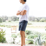 Jude Relaxed Linen Shorts - Dark Blue