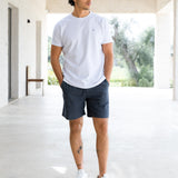Jude Relaxed Linen Shorts - Dark Blue