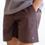 Jude Relaxed Linen Shorts - Dark Brown