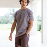 Jude Relaxed Linen Shorts - Dark Brown