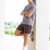 Jude Relaxed Linen Shorts - Dark Brown