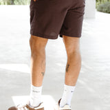 Jude Relaxed Linen Shorts - Dark Brown