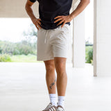 Jude Relaxed Linen Shorts - Light Beige