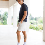 Jude Relaxed Linen Shorts - Light Beige