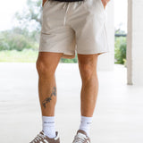 Jude Relaxed Linen Shorts - Light Beige