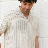 Leon Relaxed Stripe Shirt - Tan