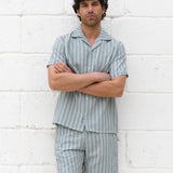 Leon Relaxed Stripe Shirt - Teal