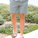 Leon Relaxed Stripe Shorts - Teal