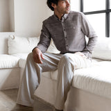 Conrad Long Sleeve Textured Shirt - Dark Brown