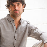 Conrad Long Sleeve Textured Shirt - Dark Grey