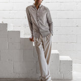 Conrad Long Sleeve Textured Shirt - Dark Grey