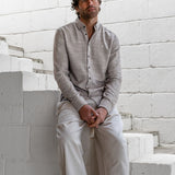 Conrad Long Sleeve Textured Shirt - Dark Grey