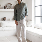 Conrad Long Sleeve Textured Shirt - Khaki