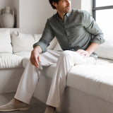 Conrad Long Sleeve Textured Shirt - Khaki