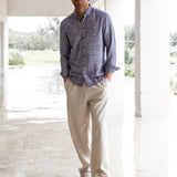 Conrad Long Sleeve Textured Shirt - Navy
