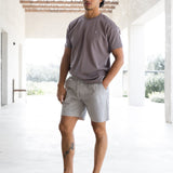 Jonah Relaxed Stripe Shorts - Beige