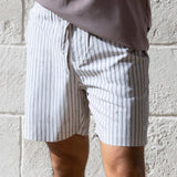 Jonah Relaxed Stripe Shorts - Beige