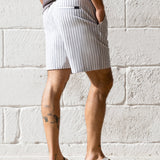 Jonah Relaxed Stripe Shorts - Beige