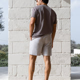 Jonah Relaxed Stripe Shorts - Beige