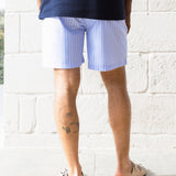 Jonah Relaxed Stripe Shorts - Blue