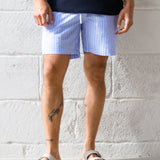 Jonah Relaxed Stripe Shorts - Blue
