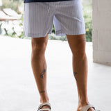 Jonah Relaxed Stripe Shorts - Grey