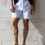 Jonah Relaxed Stripe Shorts - White