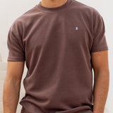 Aidan Relaxed Textured T-Shirt - Dark Brown