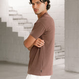 Aidan Relaxed Textured T-Shirt - Dark Brown