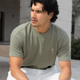 Aidan Relaxed Textured T-Shirt - Green