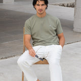 Aidan Relaxed Textured T-Shirt - Green