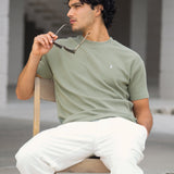 Aidan Relaxed Textured T-Shirt - Green
