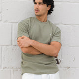 Aidan Relaxed Textured T-Shirt - Green