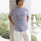 Aidan Relaxed Textured T-Shirt - Purple