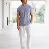 Aidan Relaxed Textured T-Shirt - Purple