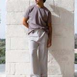 Jonah Relaxed Stripe Trousers - Beige