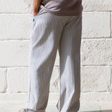 Jonah Relaxed Stripe Trousers - Beige