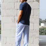 Jonah Relaxed Stripe Trousers - Blue