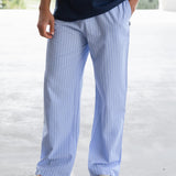Jonah Relaxed Stripe Trousers - Blue