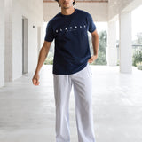 Jonah Relaxed Stripe Trousers - Grey