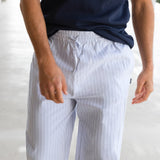 Jonah Relaxed Stripe Trousers - Grey