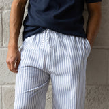 Jonah Relaxed Stripe Trousers - White