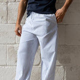 Jonah Relaxed Stripe Trousers - White