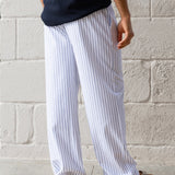 Jonah Relaxed Stripe Trousers - White