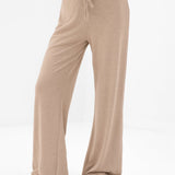 Nellie Wide Leg Trousers - Marl Beige
