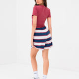 Skye Stripe Shorts - Red Mix