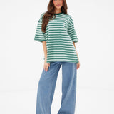 Sasha Stripe T-Shirt - Green Stripe